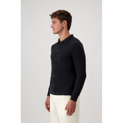 Black Wool Cardigan