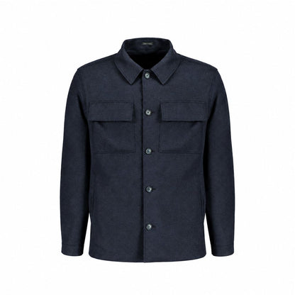 Blue Cashmere Full-Length Jacket