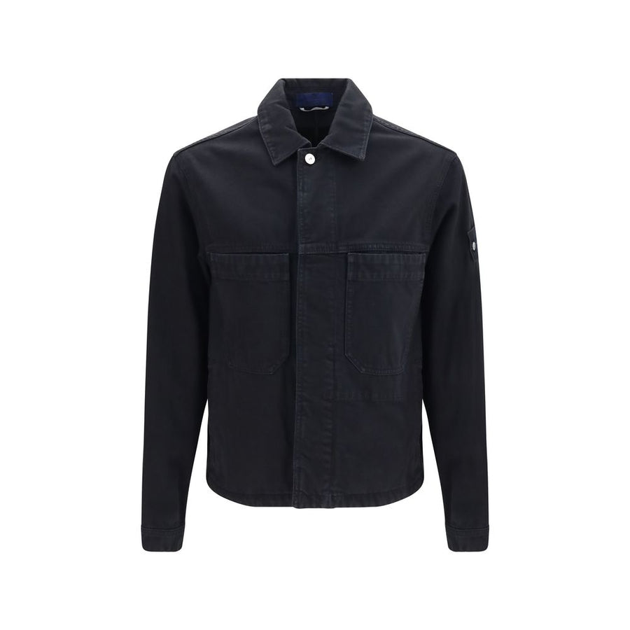 Black Cotton Biker Jacket