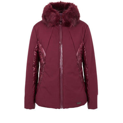 Red Nylon Women Jacket