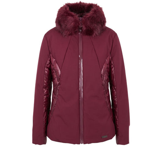 Red Nylon Women Jacket