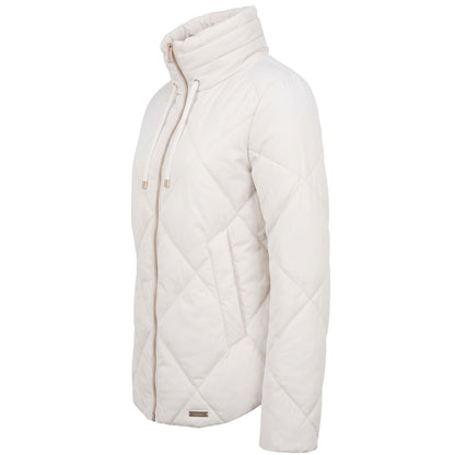 White Polyester Women Jacket