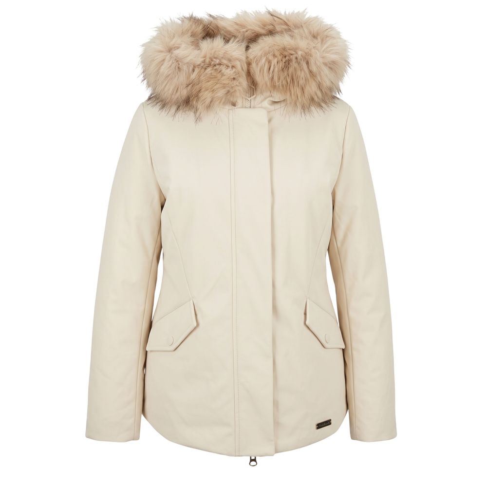 White Nylon Women Jacket