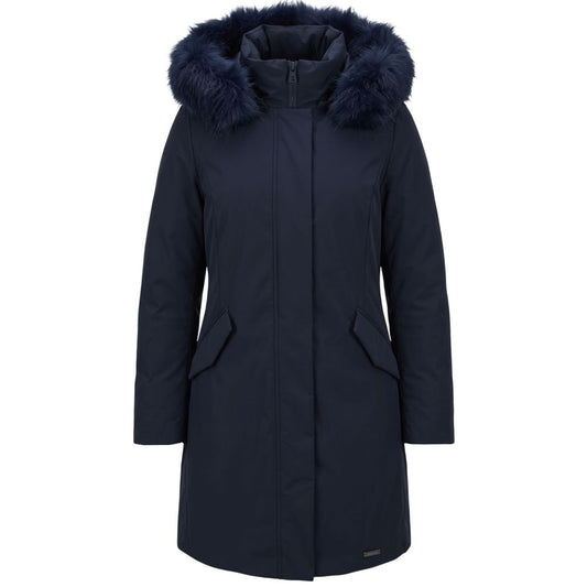Blue Nylon Women Jacket