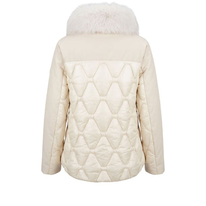 White Nylon Women Jacket