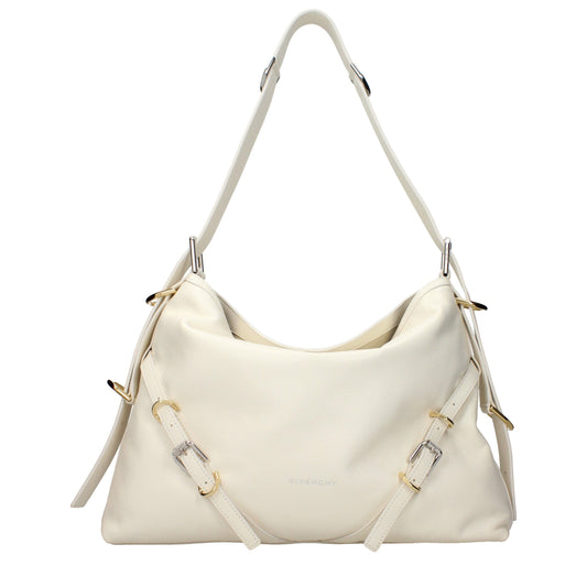 Beige Leather Crossbody Bag