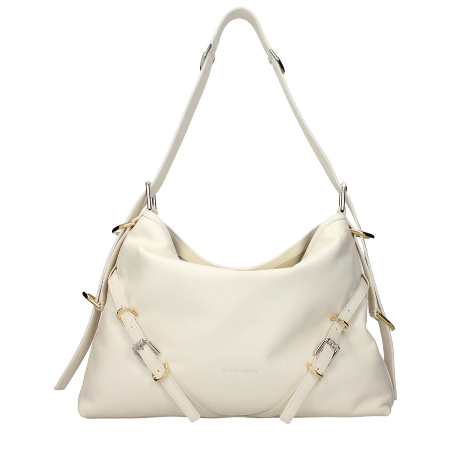 Beige Leather Crossbody Bag
