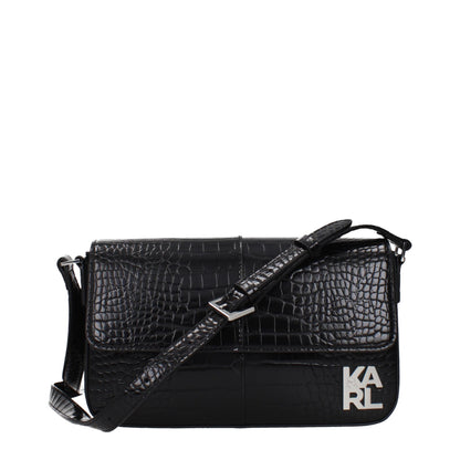 Black Polyethylene Shoulder Bag