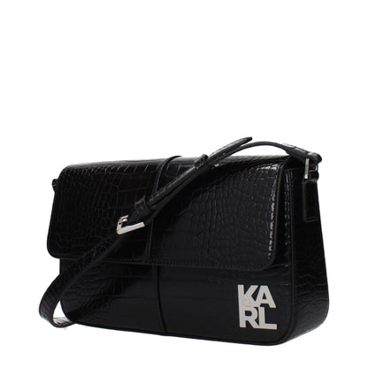 Black Polyethylene Shoulder Bag
