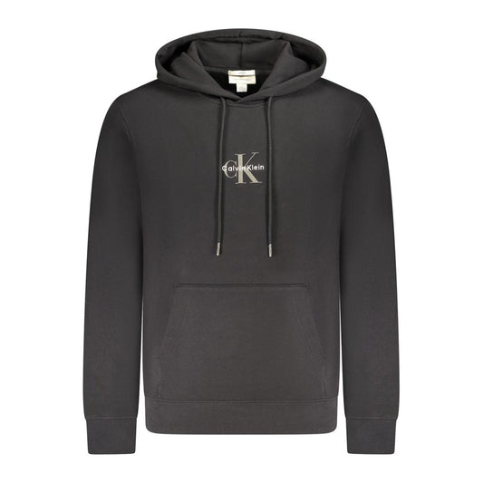 Black Cotton Menswear Hoodie