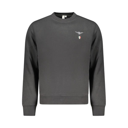 Black Cotton Men's Sweatshirt