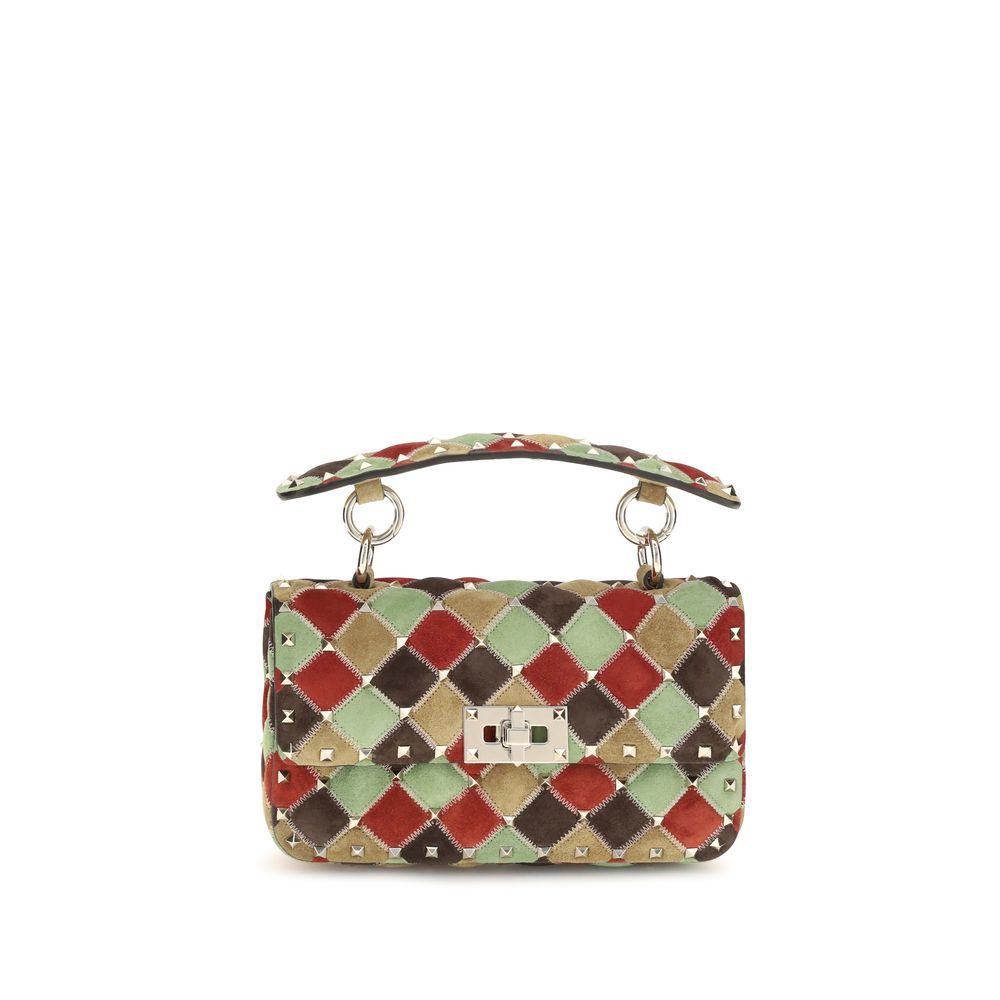 Multicolor Suede Leather Shoulder Bag