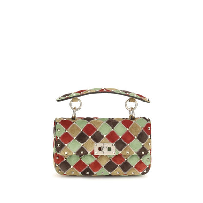 Multicolor Suede Leather Shoulder Bag