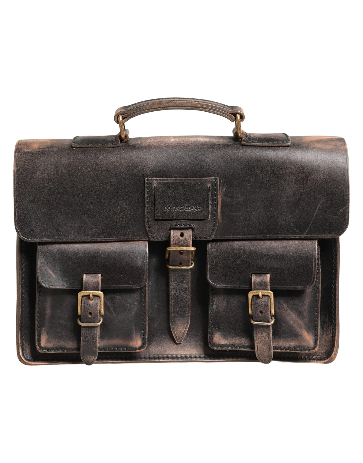 Black Leather Shoulder Satchel Briefcase Men Borse Bag