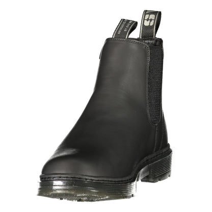 Black Polyurethane Women's Bootie