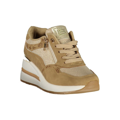 Beige Polyurethane Women's Sneaker