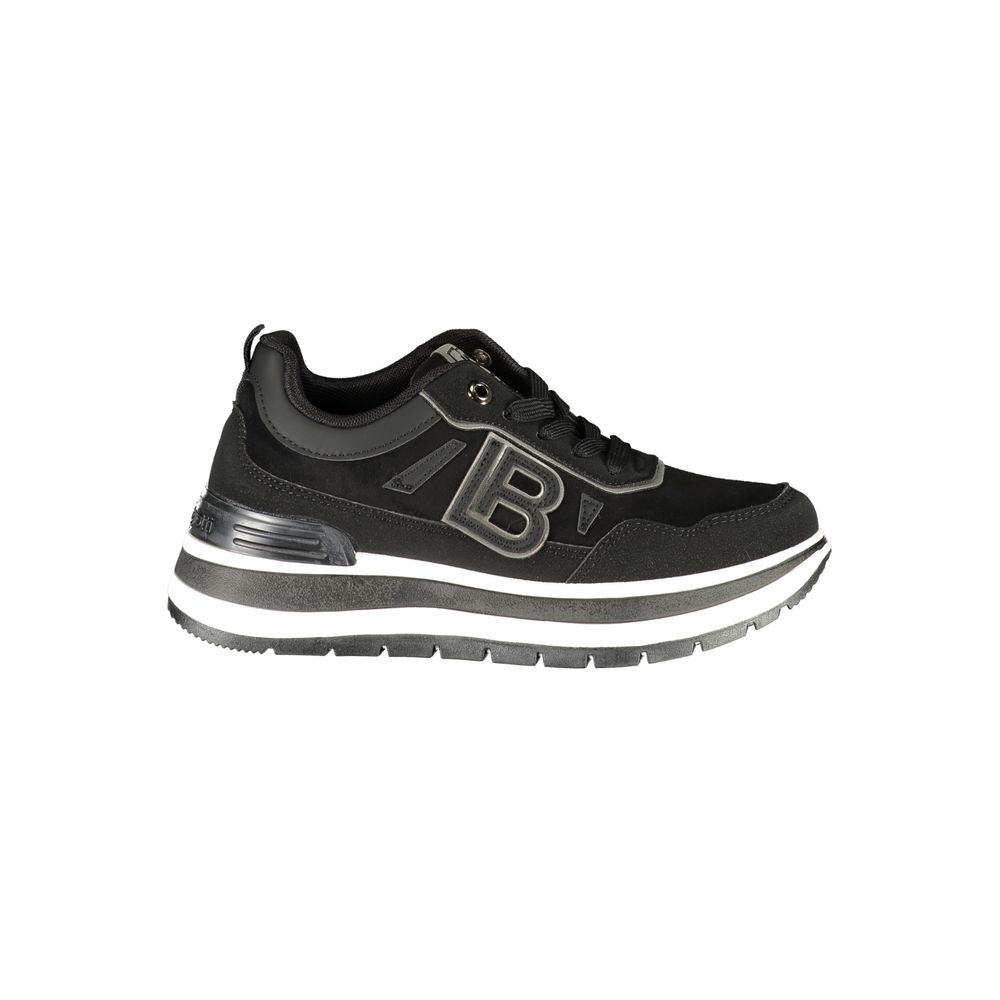 Black Polyurethane Women's Sneaker
