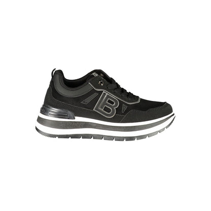 Black Polyurethane Women's Sneaker