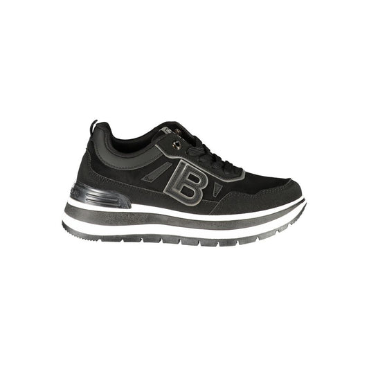 Black Polyurethane Women's Sneaker