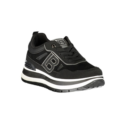 Black Polyurethane Women's Sneaker