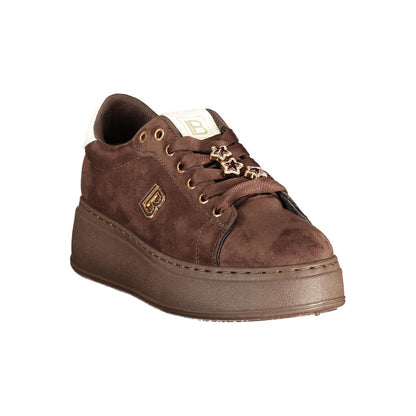 Brown Polyurethane Women's Sneaker