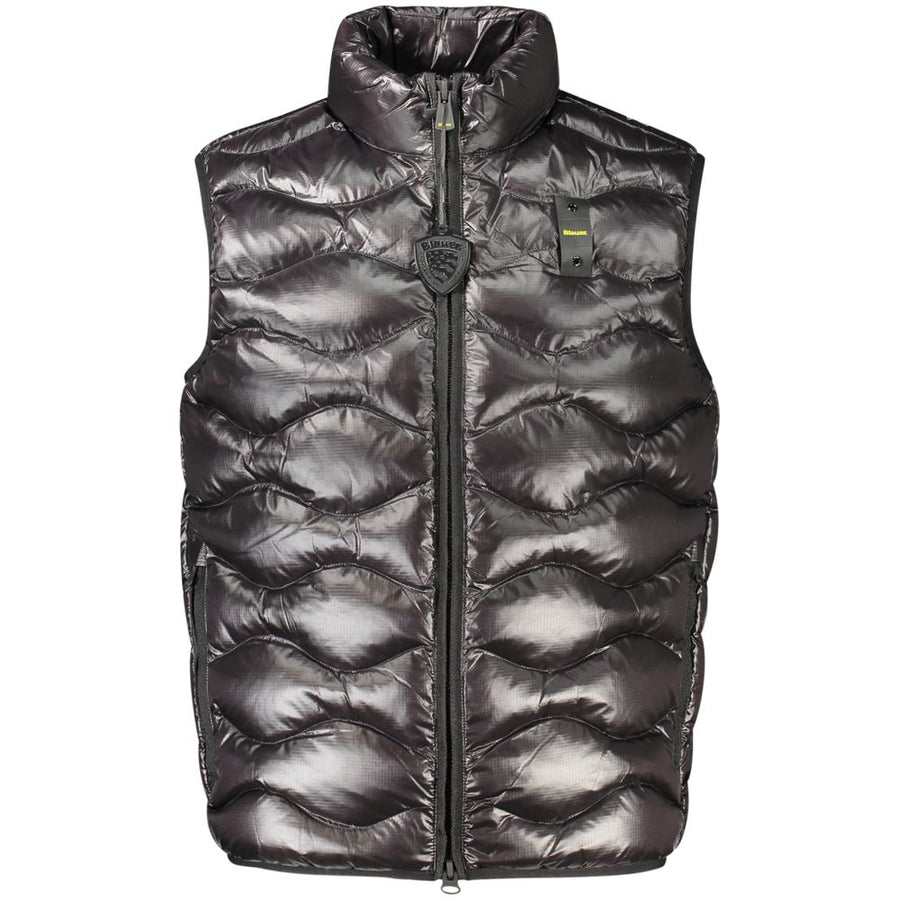 Black Fabric Men's Vest