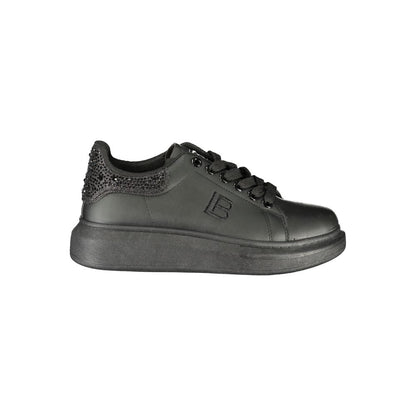 Black Polyurethane Women's Sneaker