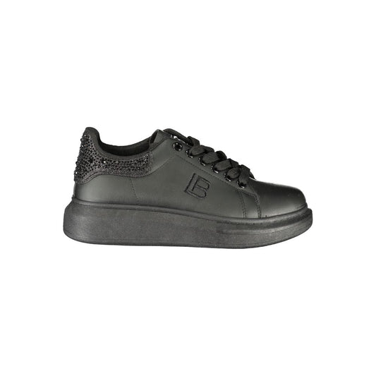 Black Polyurethane Women's Sneaker