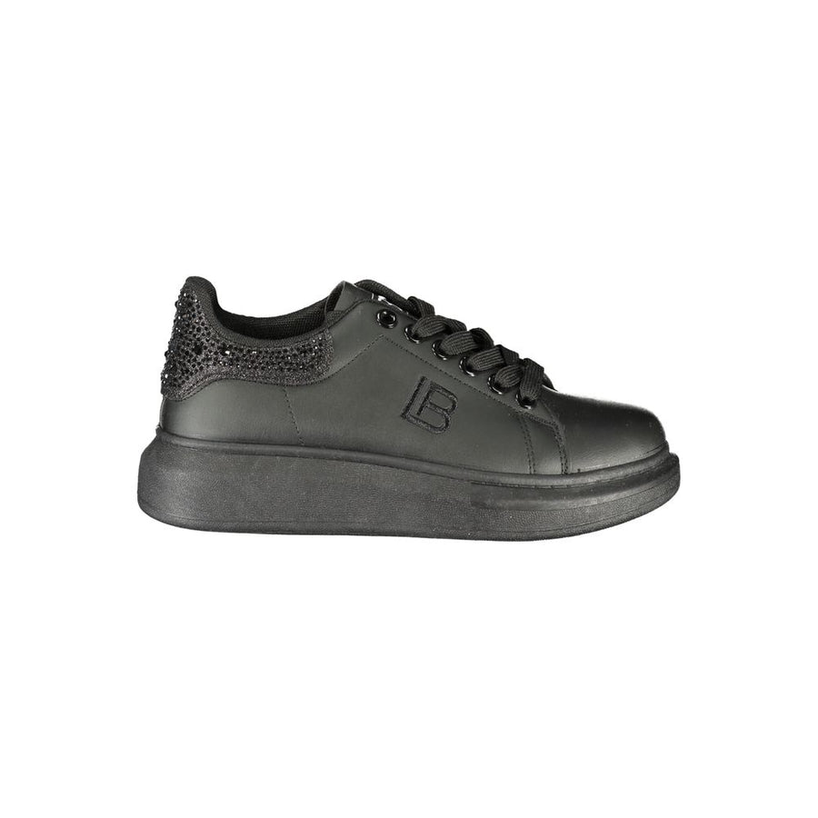 Black Polyurethane Women's Sneaker
