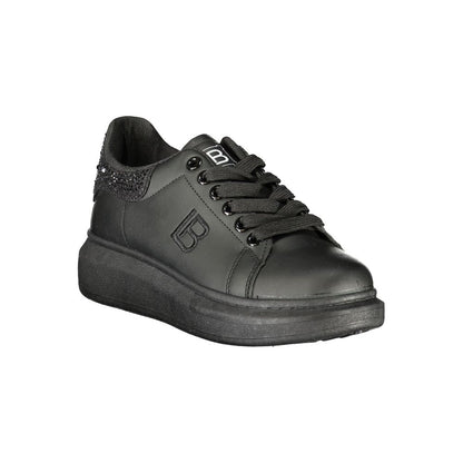 Black Polyurethane Women's Sneaker