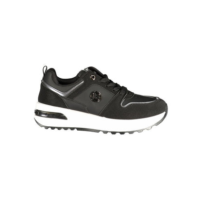 Black Polyurethane Women's Sneaker