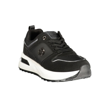 Black Polyurethane Women's Sneaker