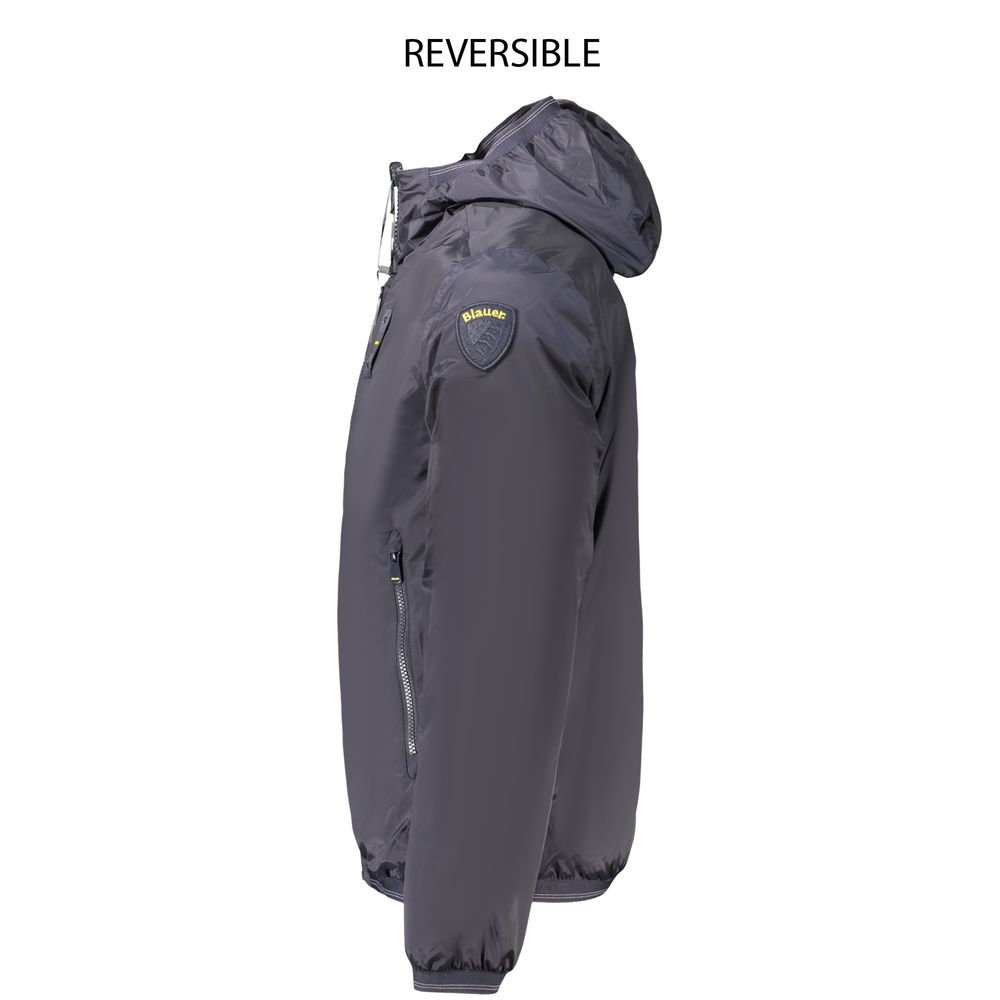 Blue Polyamide Men's Jacket