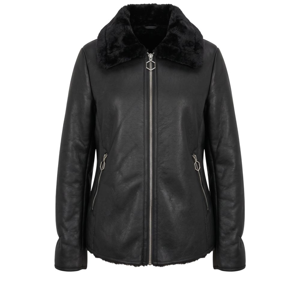 Black PU Women Jacket