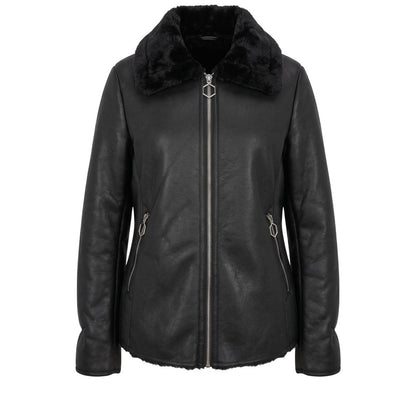 Black PU Women Jacket