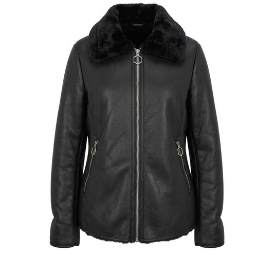 Black PU Women Jacket