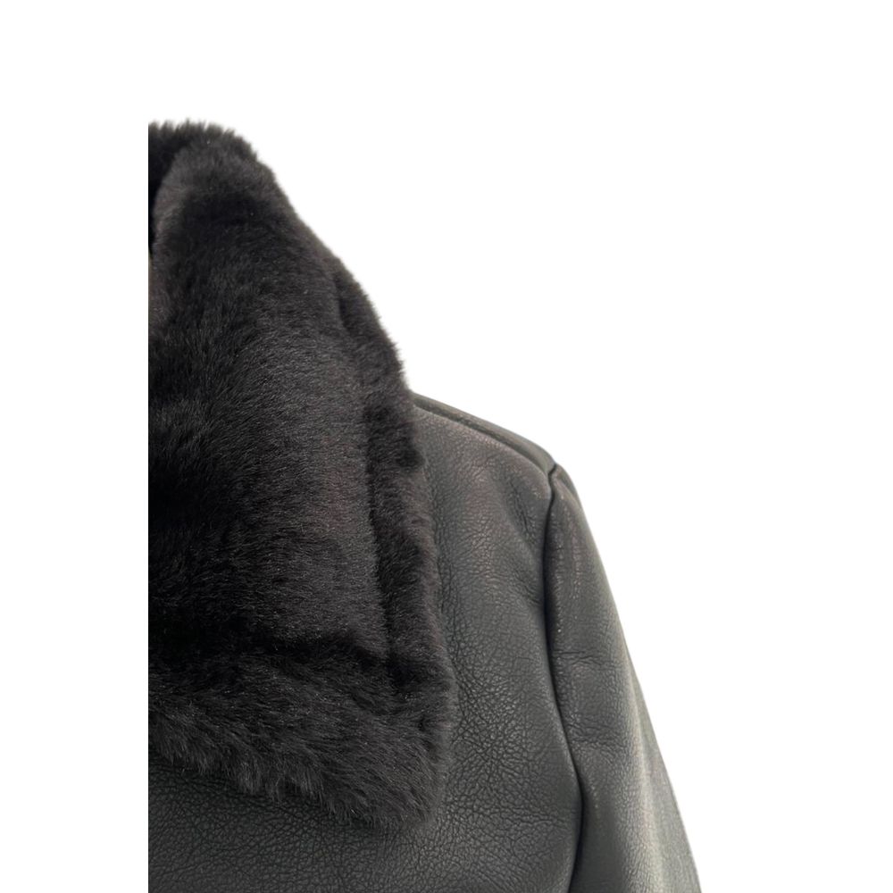 Black PU Women Jacket