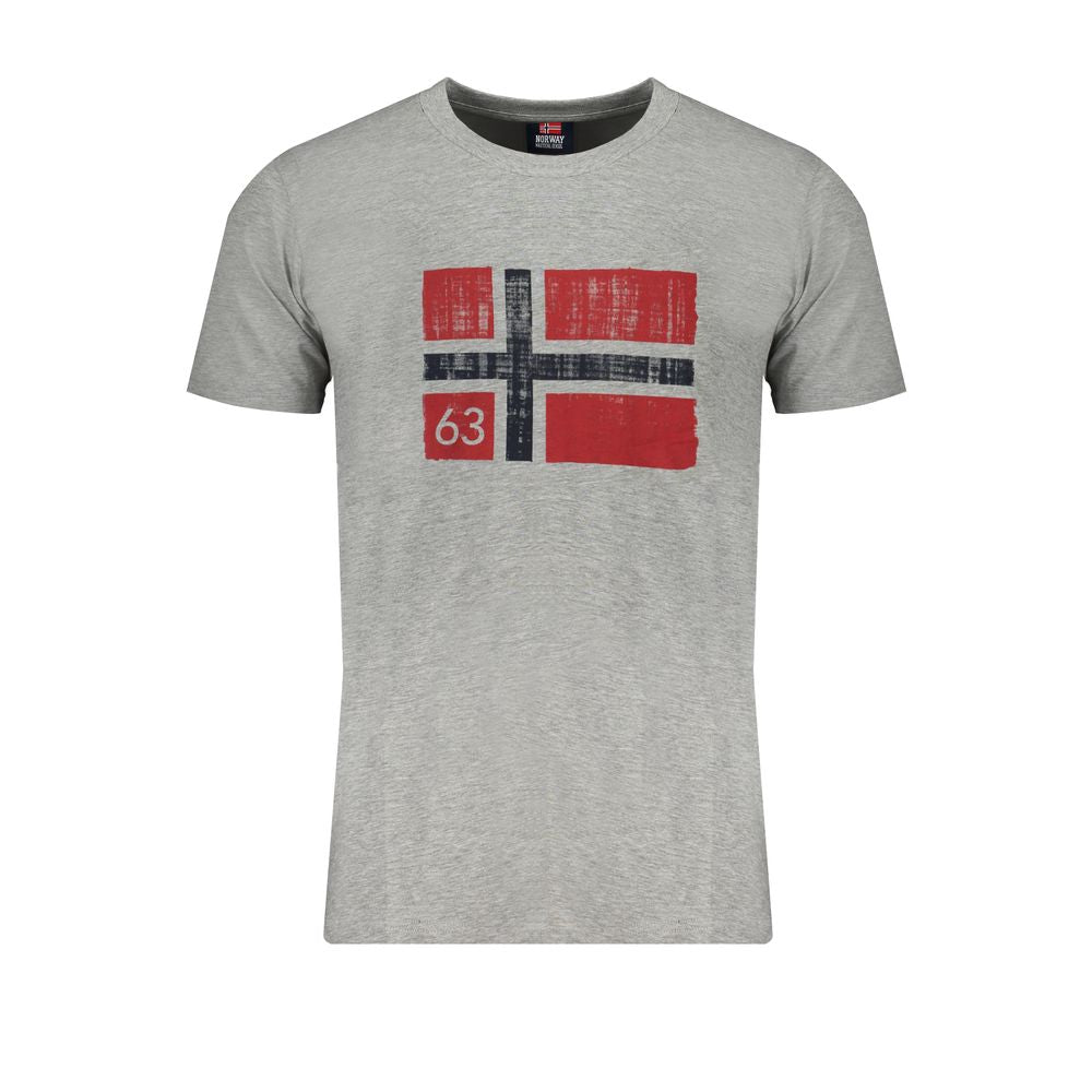 Gray Cotton Men's T-shirt