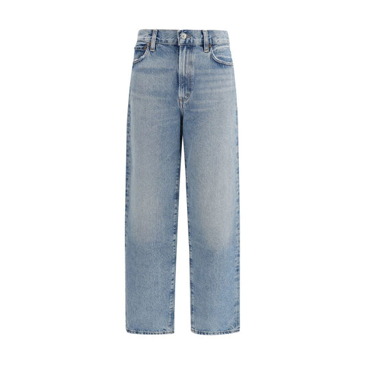 Blue Organic Cotton Straight-Leg Jeans