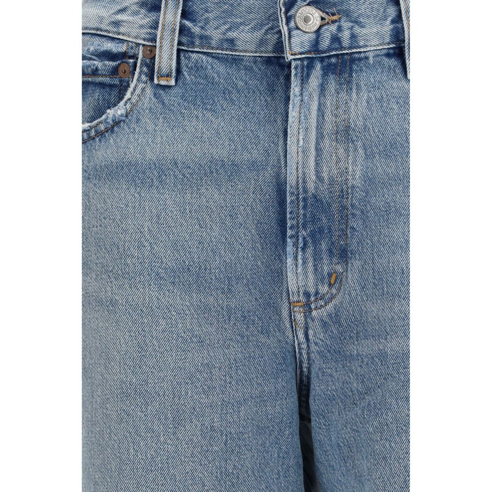 Blue Organic Cotton Straight-Leg Jeans