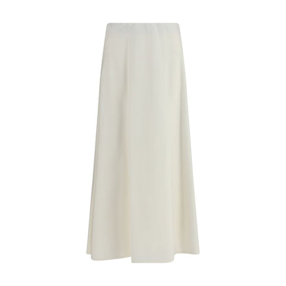 Beige Wool Oves Aries Midi Skirt