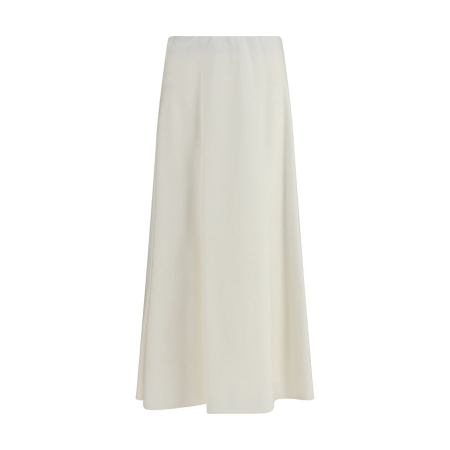 Beige Wool Oves Aries Midi Skirt
