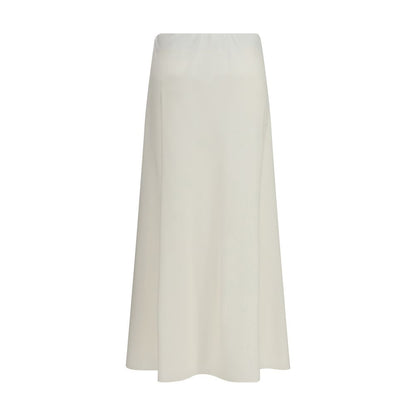 Beige Wool Oves Aries Midi Skirt
