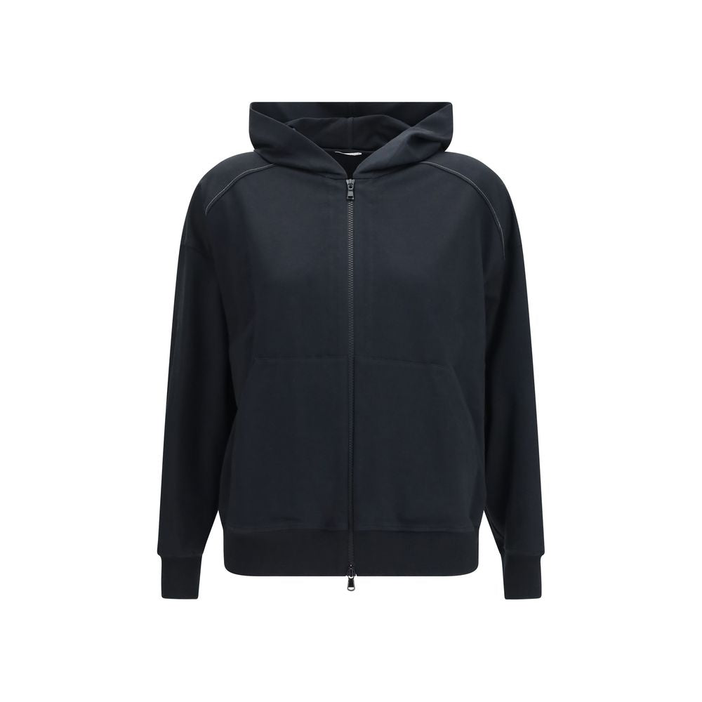 Black Cotton Sweatshirt