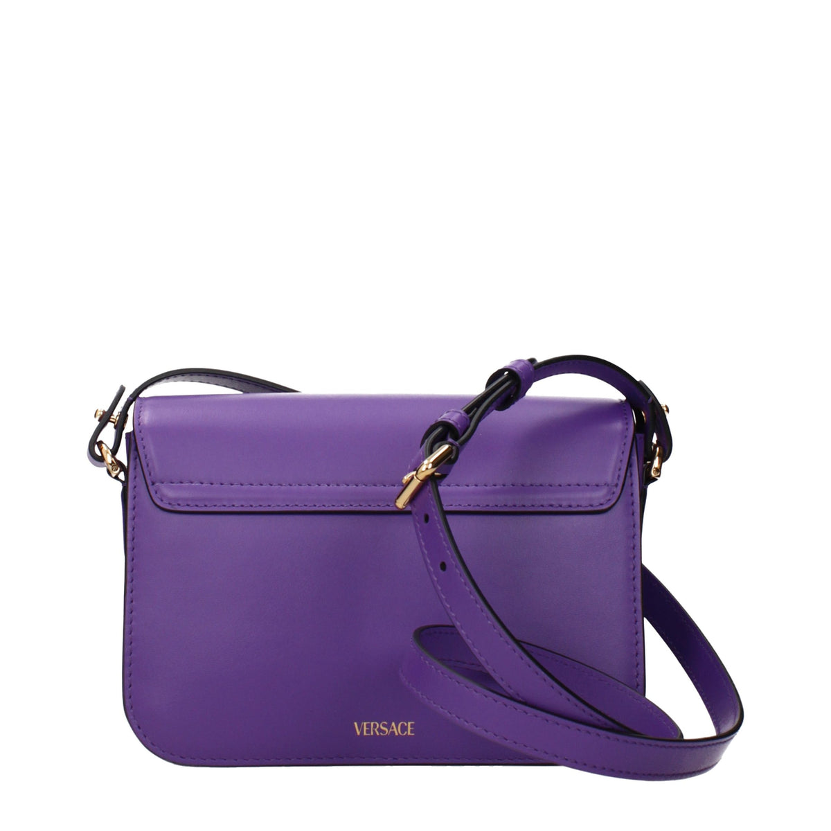 Purple Leather Crossbody Bag