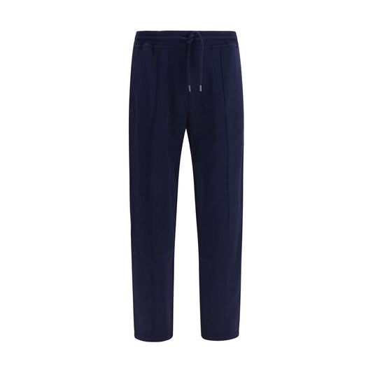 Blue Cotton Athletic Pants