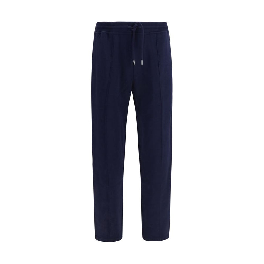 Blue Cotton Athletic Pants