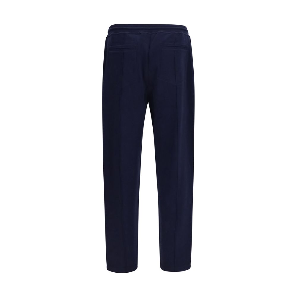 Blue Cotton Athletic Pants