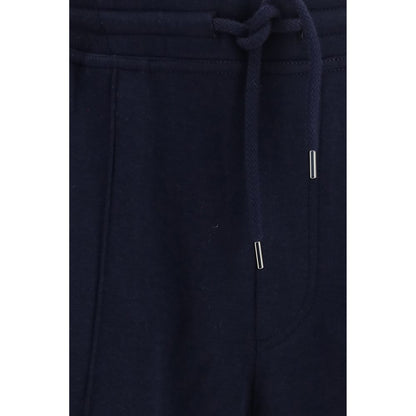 Blue Cotton Athletic Pants