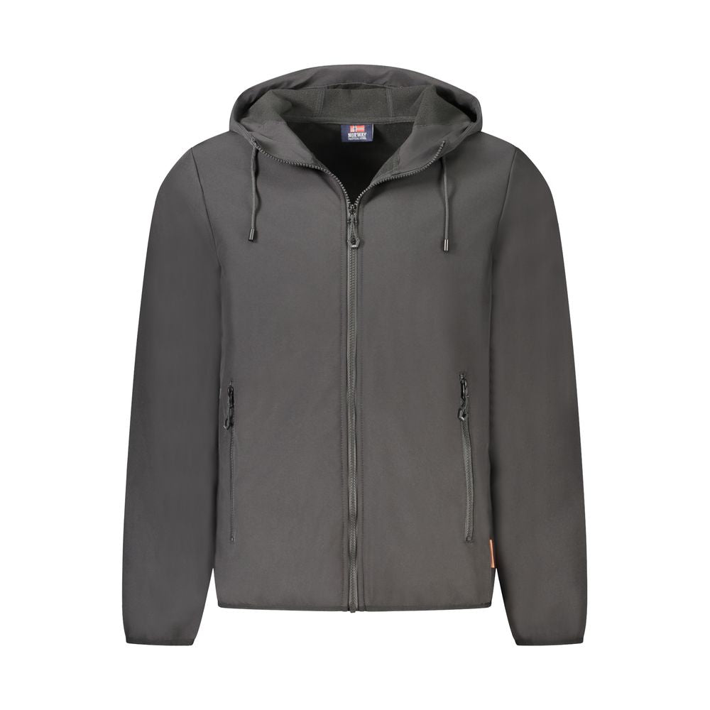 Black Polyester Men's Jacket